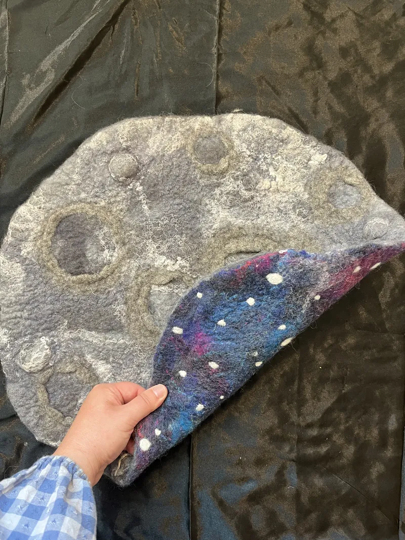 Moonscape and Galaxy